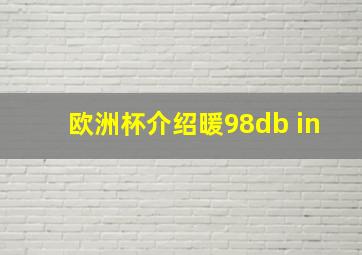 欧洲杯介绍暖98db in